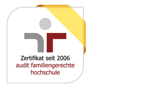 [Translate to English:] Zertifikat für audit familiengerechte Hochschule