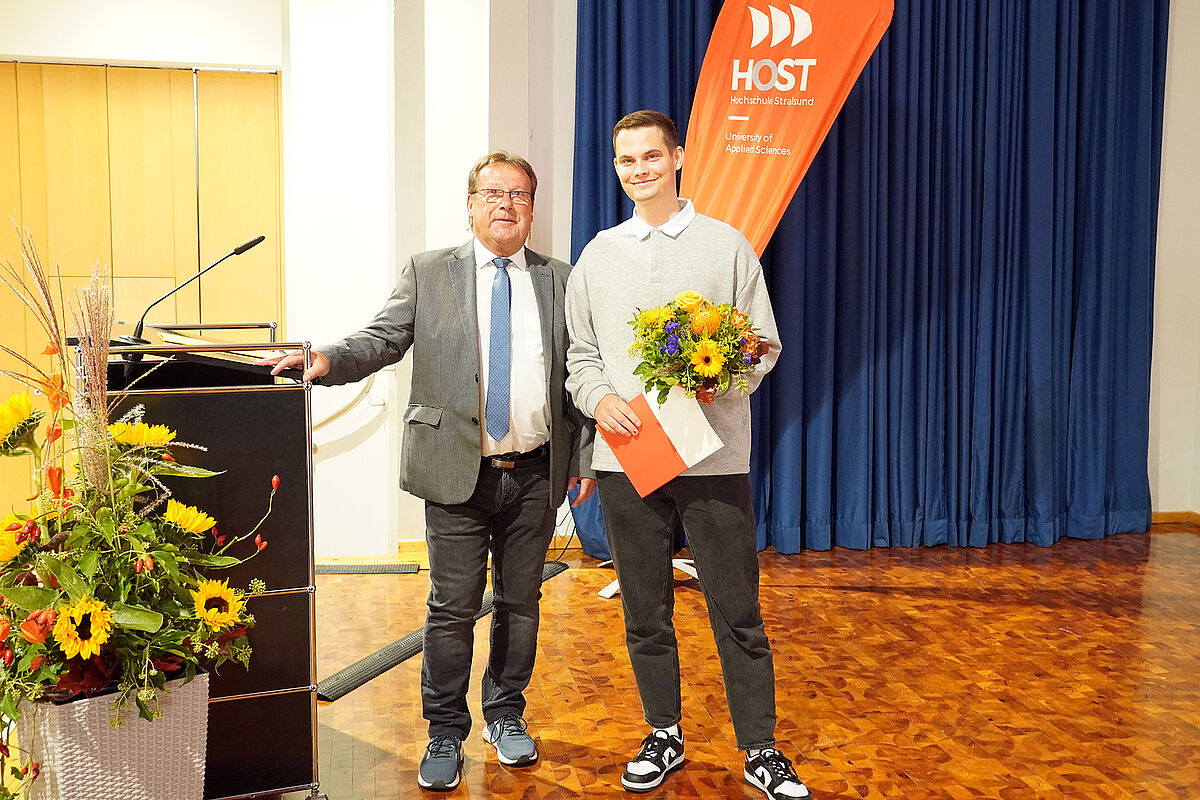 Übergabe des Studienpreises des Fördervereins der Hochschule Stralsund